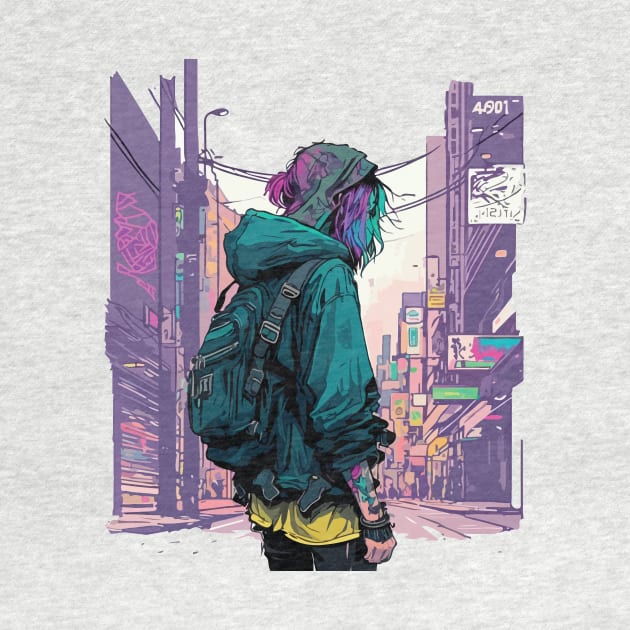 Japanese Street Cyberpunk Tokyo Streetwear2 by vectrus